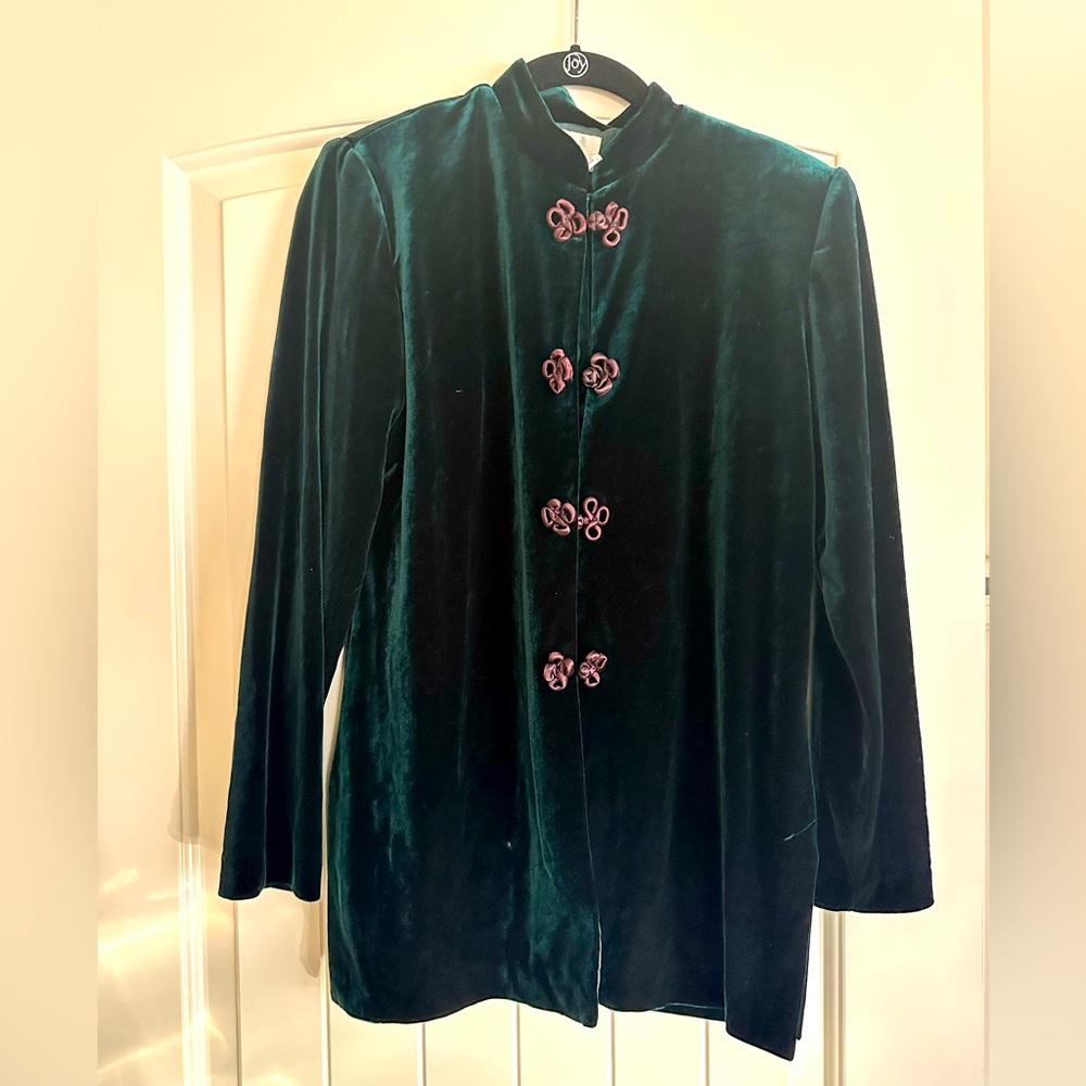 JbS ltd velvet jacket velour emerald green